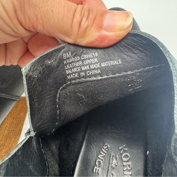 Kork Ease Chandra Bootie Women’s Size 8 Black Leather Boot Stacked Block Heel - Picture 11 of 11